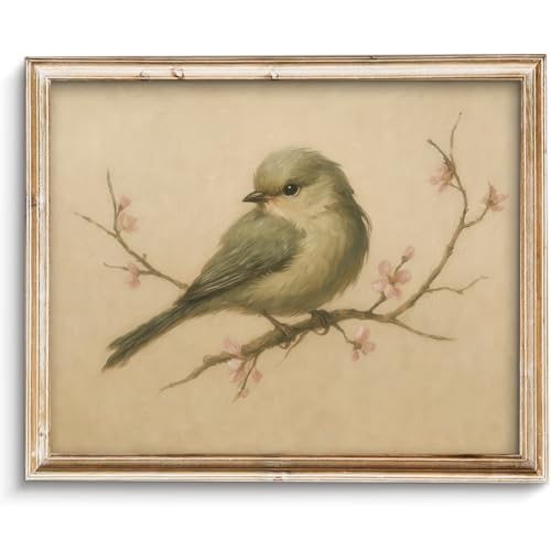 SQGGZH Vintage Spring Bird Oil Painting Wall Art...
