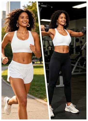 Image of Sports Bra Bikini Top Only - Criss Cross Scoop Neck Swimsuit Top for Women