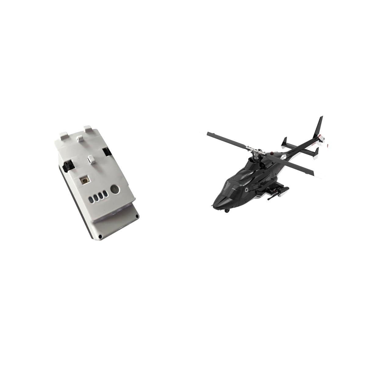 F02-V - Elicottero radiocomandato per esterni con motore senza spazzole, 6CH 6G/3D Gyro per adulti, scala 1/34 con luce LED, portata 120 m