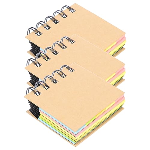 Bloc notes à spirale compact fournitures de bureau polyvalentes pack de 6