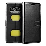 Shantime Lederhülle Kompatibel mit Doogee V Max S 5G, Business Design Magnetische Klapphülle, 3 Kartenfächer, Foto & Geheimfach(Schwarz)