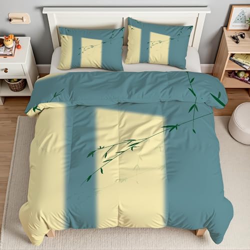 Housse de couette 220x240 microfibre douce avec fermeture éclair bleue - 3