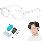 Amazon.co.jp: [GOKEI] 花粉防止メガネ 子供用 両面曇り止め ブルー