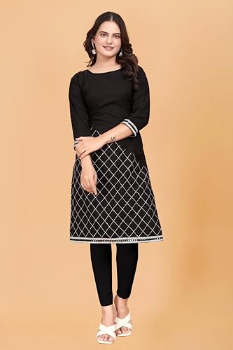 Image of Women's Short Kurti in TopsTunic Rayon Cotton Blend | Ladies Ethnic Tunic