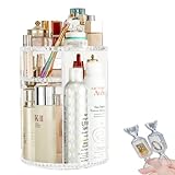 【Gran capacidad de almacenamiento】 Con 8 compartimentos divididos y la placa superior, admite al menos 30 pinceles de maquillaje, 20 productos para el cuidado de la piel y otros accesorios como barras de labios, esmalte de uñas, perfumes y herramientas para el cuidado de los ojos, delineadores de ojos y otros cosméticos.