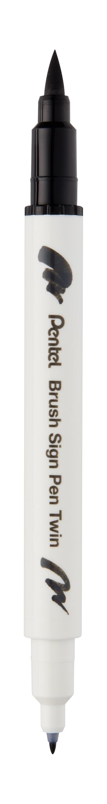 Pentel Brush Sing Pen Twin Çift Taraflı Fırça Uçlu Kalem SİYAH