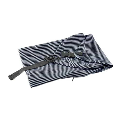 Federa per cuscino da viaggio imbottita con cinghia regolabile multifunzione per il trasporto, 69 x 15 cm, blu scuro grigio