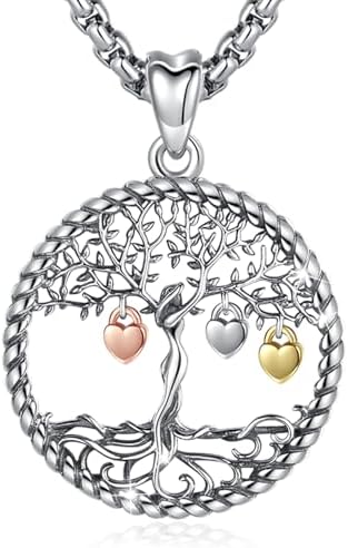 Cadeau Ketting Voor Haar Eusense Foto Medaillon, 925 Sterling Silber Lebensbaum Medaillon Zum Öffnen Für Bilder, Blume Kompas Ketting