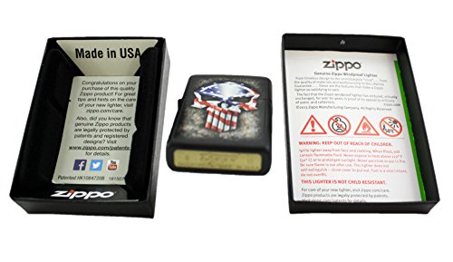 Encendedor Zippo Matte Black Calavera Punisher miniatura 4