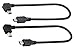 zdyCGTime (2-Pack) USB 2.0 Mini B Male Extender Cable, 90 Degree Right & Left Angled USB 2.0 Mini B Male to Male Extension Cable Data Sync and Charging Cable for Laptop & Tablet & Mobile Phone (28CM)