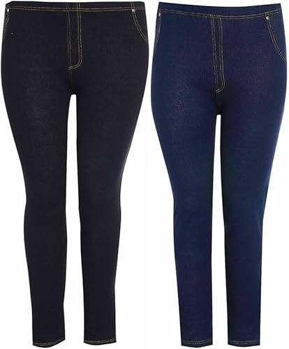 Leggings effet denim Ploutos lot de 2 extensibles et confortables du 36 au 54