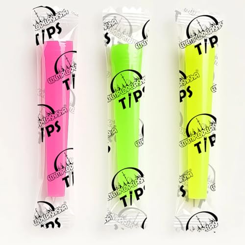 El Templo de la Shisha Hygienisches Mundstück für Shisha, 100 Stück, einzeln verpackt, aus Kunststoff, kompatibel mit allen Schläuchen, verschiedene Farben männlich und weiblich.