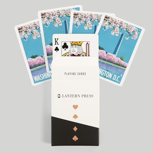 Lantern Press Washington DC, Baraja de 52 cartas Póker miniatura 6