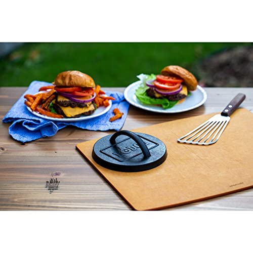 Lodge Pre-Seasoned Cast Iron Burger Press, 6.25 Inches - image 7