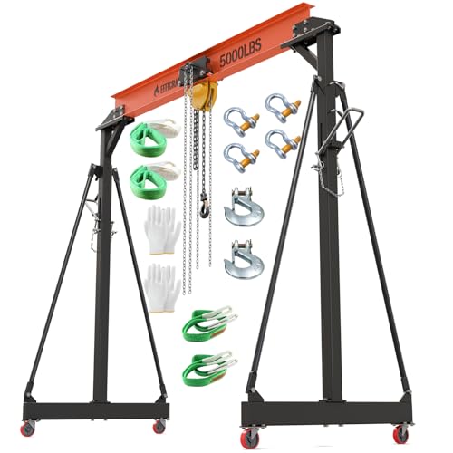 5000LB Adjustable Gantry Crane with Trolley