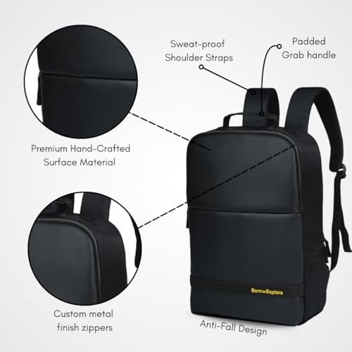 Image of Impulse Classic Premium Business Backpack | Unisex Office Bag in Vegan Leather | 27L Water Resistant with 15.6 inch Laptop Sleeve, Anti-Theft Pocket & Padded Straps