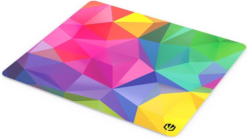 ENDORFY Crystal Spectrum L, 450 x 400 mm L Mouse Mat, Smooth Mouse, Printed Hem, Non-Slip Rubber Base, Stylish Design