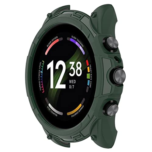 BoLuo Hülle Kompatibel mit Fossil Gen 6 42mm Watch Hülle, Schutzhülle Clear Silikon Superdünne Kratzfest Transparent TPU Hülle Abdeckung Cover Tasche für Fossil Gen 6 42mm Watch Zubehör (grün)