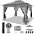 COBIZI 12x12 Pop up Gazebo on Clearance Outdoor pop up Canopy Tent with Mosquito Netting & Sandbags, with 4 Ropes 8 Stakes & Portable Carry Bag, Patio Gazebo for Garden &Lawn, Darkgrey(2025 Upgrade)