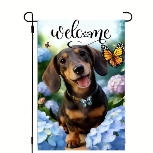 Drapeau de jardin teckel double face résistant pour remplacer les décors extérieurs ternes - 2