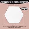200 Count Paper Piecing Shapes Hexagon Paper Piecing Templates Quilting Templates for Use in Quilting, Sewing, and Craft Projects(1.5 Inch) #1