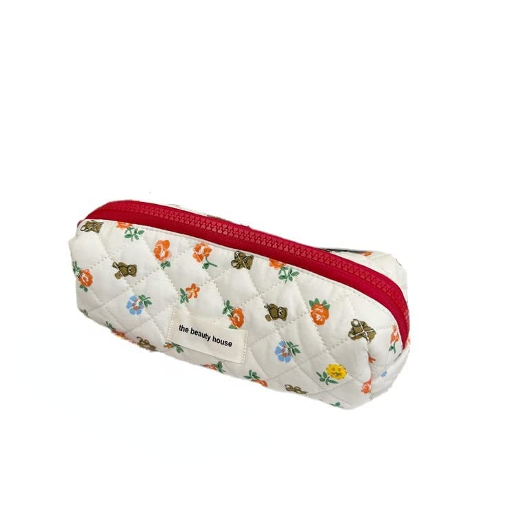 Miniatura 7 de Bolsa de maquillaje Kawaii bonita bolsa de cosméticos de felpa japonesa estética peluda bolsa de aseo peludo patrón de oso de hadas organizador de