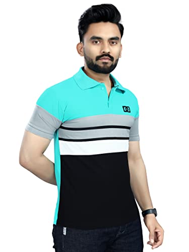 Image of Men's Regular Fit Striped Polo T-Shirts