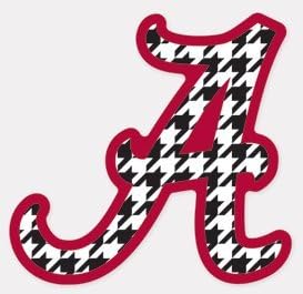Alabama Crimson Tide Houndstooth Script A 4" Vinyl Decal Car Truck Sticker