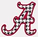 ALABAMA Crimson Tide HOUNDSTOOTH SCRIPT A Logo vinyl decal car truck sticker