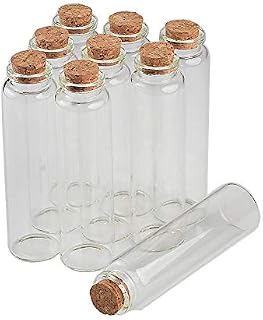 Suneast 20 Pcs 15ML Mini Glass Jars Bottles with Cork Stoppers Clear Empty Wish Bottles Vials for DIY Arts Crafts Decoration/Weddings Party Favors/Storage Accessories - 22 * 70mm