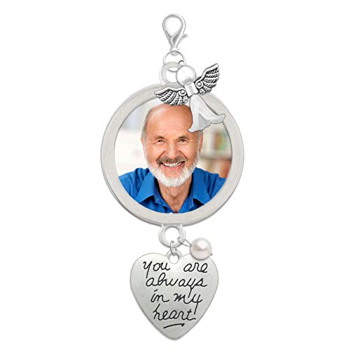 Wedding Bouquet Photo Charm Memorial You are Always in My Heart Walk Down