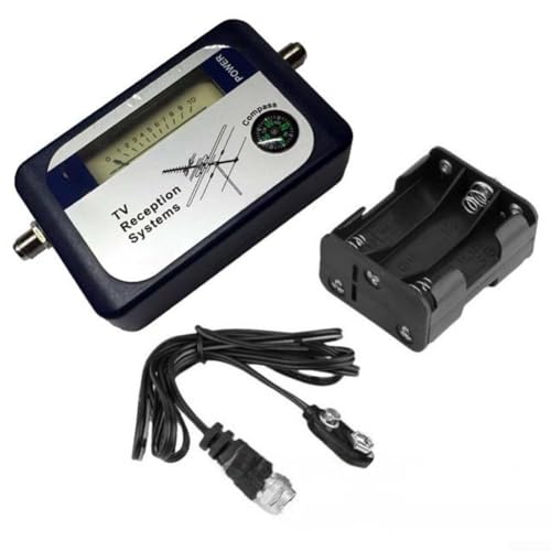 Desiumite Digital TV Antenna Signal Finder DVB-T Tester Input Level Range 65-95dBuv 75Ω Impedance Portable Signal Strength Meter With Battery Case And Manual