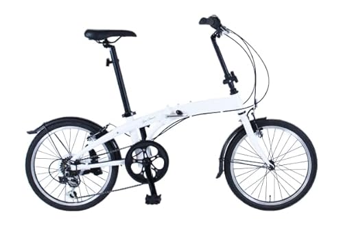 折りたたみ自転車 ミニベロ cyma cyma connect 20インチ SK-CONNECT 軽量 12s台 アルミフレーム 外装6段変速 Vブレーキ (アーバンホワイト, 20インチ)