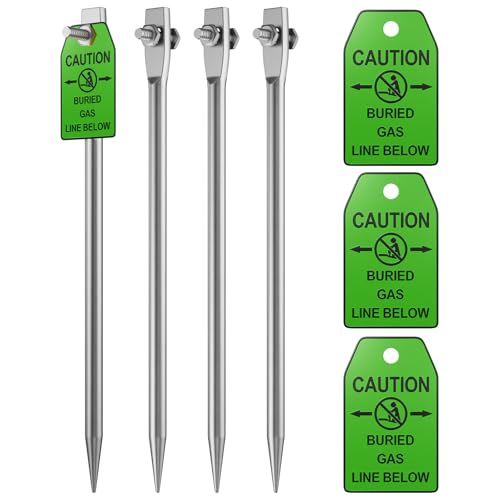 4 Pieces Green Safety Warning Tag with Mark Rod, 2.4"*