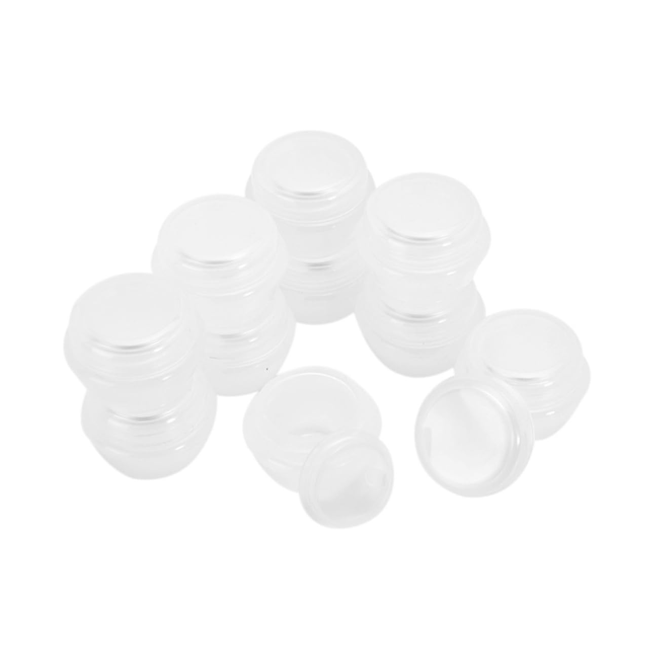 VALICLUD 10pcs Transparent Mushroom Shaped Travel Cream Containers Sealed Makeup Dispenser Jars for Ointments Lotions and Balms Durable