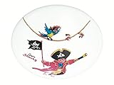 Kinder Deckenleuchte mit Motiv des kleinen Piraten Käpt´n Sharky und seinem Papagei Coco