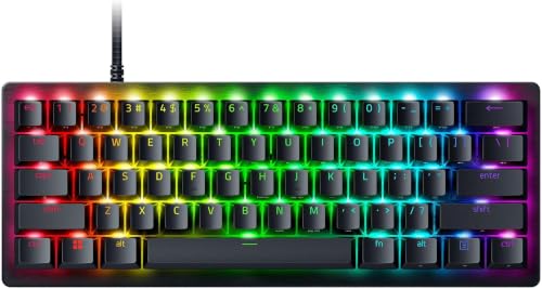 Image of Razer Huntsman V3 Pro Mini 60% Esports Gaming Keyboard: Analog Optical Switches Snap Tap-Rapid Trigger-Adjustable Actuation-Dual-Purpose Mod Keys-Doubleshot PBT Keycaps - Black (Pack of 5)