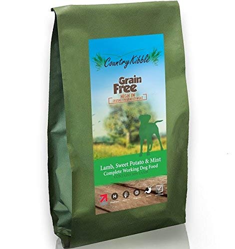 Country Kibble Natural Grain-Free Working Dog Food - 15Kg - VAT FREE (Lamb, Sweet Potato & Mint, 15kg)
