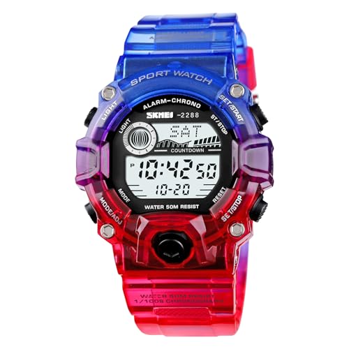 Image of SKMEI Kids Digital Sport Watch - Waterproof 50M, Alarm, Countdown Timer, Dual Time, LED Backlight - Durable & Lightweight Boys & Girls Watch - 2288
