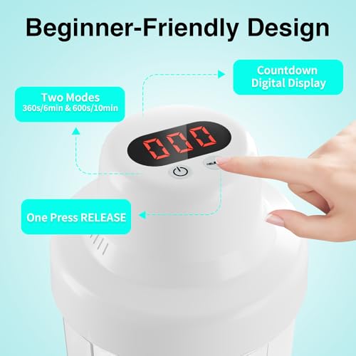 OSBANG Resin Bubble Remover, Remove 99% Bubble in 6-10 Minutes, 95kPa Transparent Vacuum Degassing Chamber, Auto Vent with Digital Display Timer for Epoxy Resin, Resin Jewelry Making, Resin Crafts - Image 6