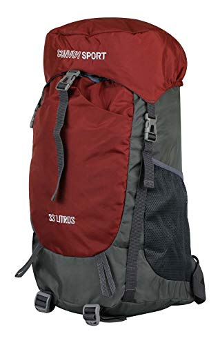 MOCHILA 33L RESISTENTE IMPERMEÁVEL TRILHA PESCA VIAGEM CAMPING MOTOBOY Cor:Vermelho
