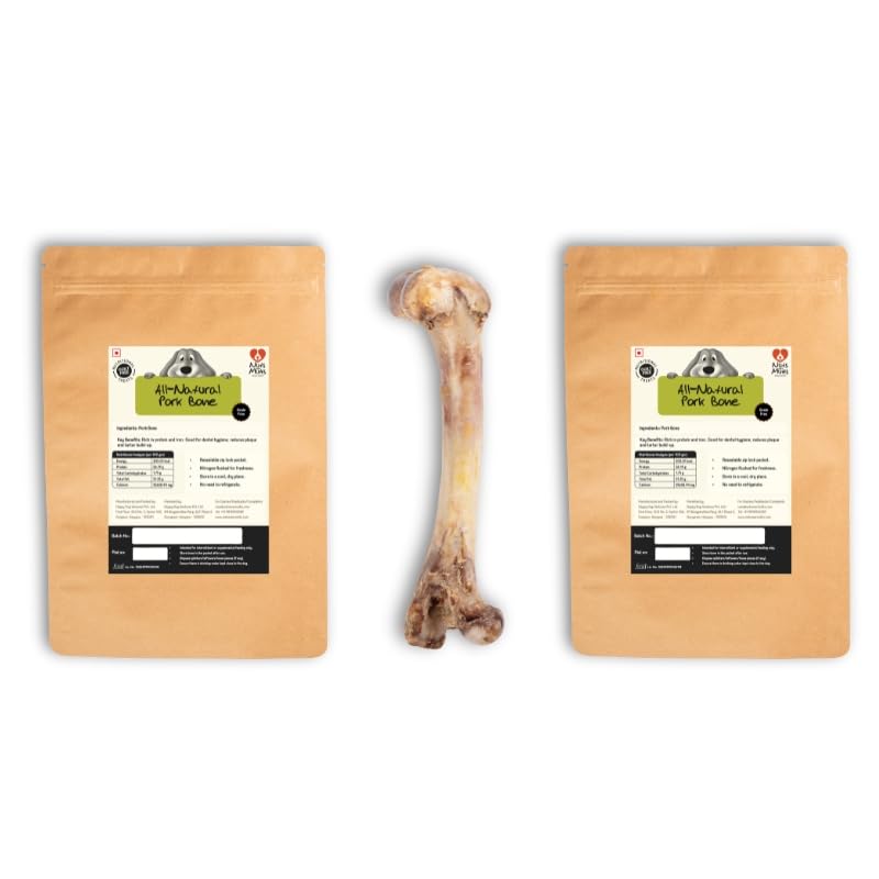 Nuts over Mutts Dehydrated Pork Bone, Chewing Bone for Dogs, All Natural Dog Treat for Dental Health, Protein and Calcium Rich, 2 Packs (2 Bones per Pack) (B0DHLCFMWY) Amazon Price History, Amazon Price Tracker