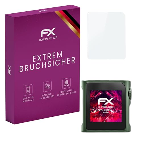 atFoliX Plastic Glass Protective Film compatible with Shanling M0 Pro Glass Protector, 9H Hybrid-Glass FX Screen Protector