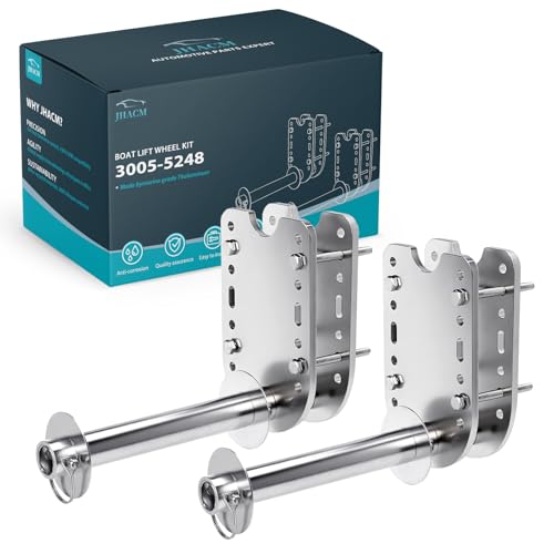 JHACM Boat Lift Wheel Kit OE:3005-5248 - Heavy-Duty Replacement for Boat Lift Systems,Aluminum Install Bracket Set
