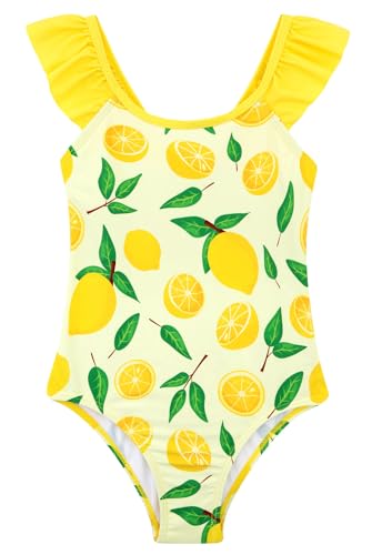 Image of DAXIANG Girls Ruffles One Piece Swimsuits Quick Dry Beach Sport Swimwear Toddler Kids Mermaid Unicorn Bathing Suit 4-10 Years