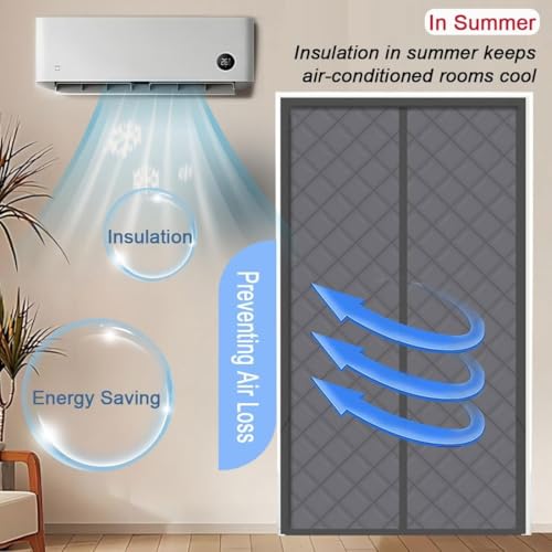 Rideau de porte isolant thermique pour balcon et entrée de maison