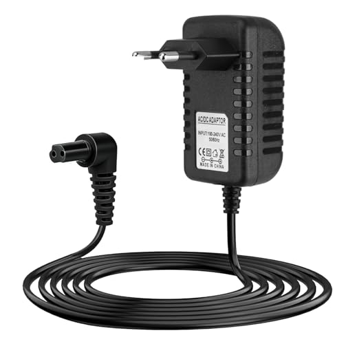 Leloco Chargeur de rechange 15 V 0,15 A compatible avec aspirateur à main Black+Decker, bloc d'alimentation, câble de charge pour aspirateur à main sans fil, prise UE, adaptateur de rechange pour