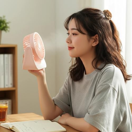 Image of Normalee Plug and Play Silent Desktop Mini Fan with Adjustable Tilt Head | Compact Table Fan for Office Desk, Study Table & Bedroom | Low Noise Personal Cooling Fan (1 Pc)
