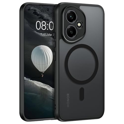 BENTOBEN Funda Magnética para Honor 400 5G [Compatible con Magsafe] Carcasa Honor 400 Funda Cover Protección de Grado Militar Anti-Golpes Parte Trasera Mate Translúcida Anti-Arañazos-Negro