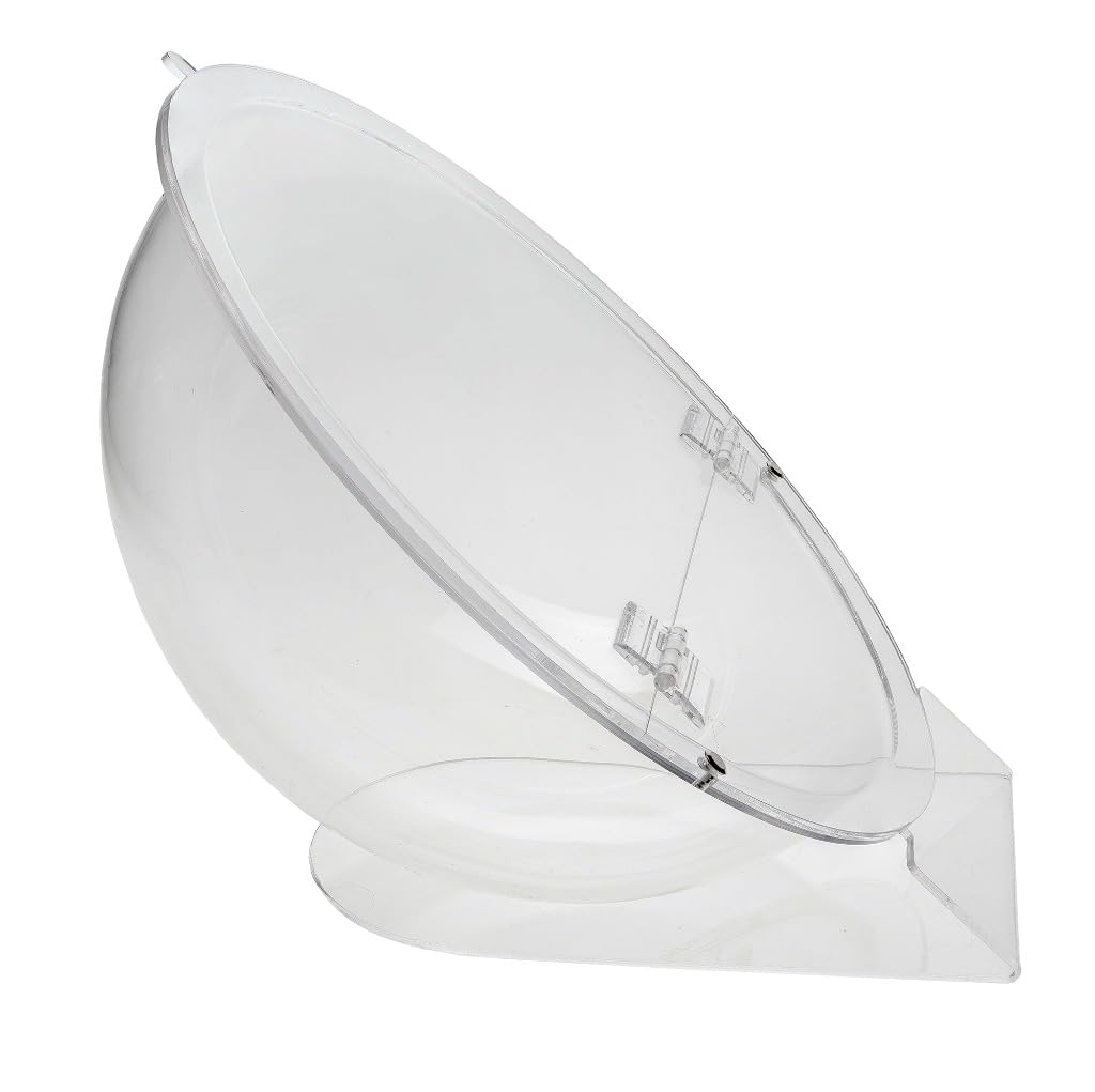 EH Design Verkaufsschütte aus Acryl I Transparent I 3mm Materialstärke I Warenschütte für Kleinstartikel I für den Kassenbereich, Gastronomie, Drogerie (Halbrund (Durschmesser 30cm))